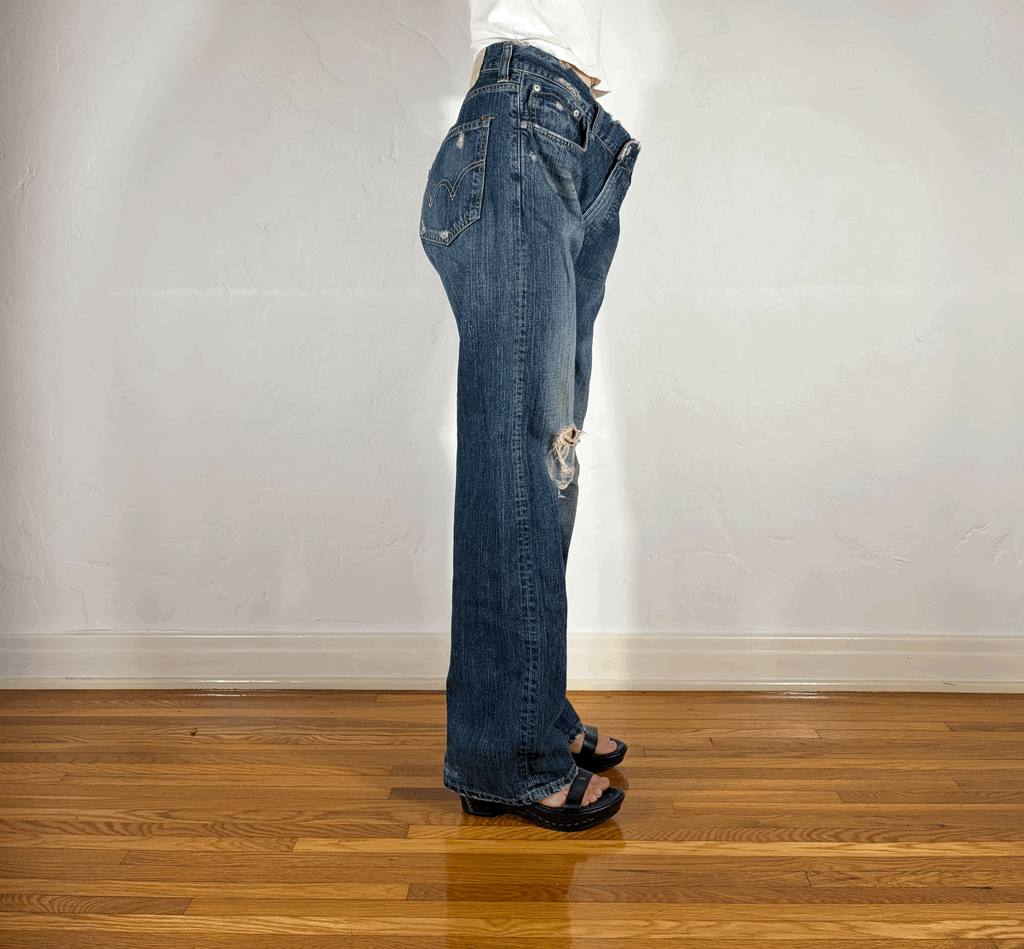 Soft Distressed Jeans, XL