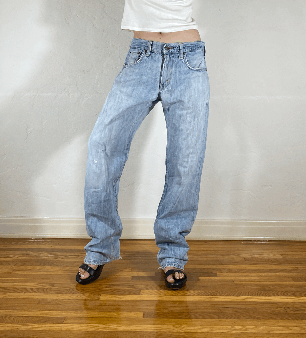 Edwin Soft Blue Baggy Jeans, L