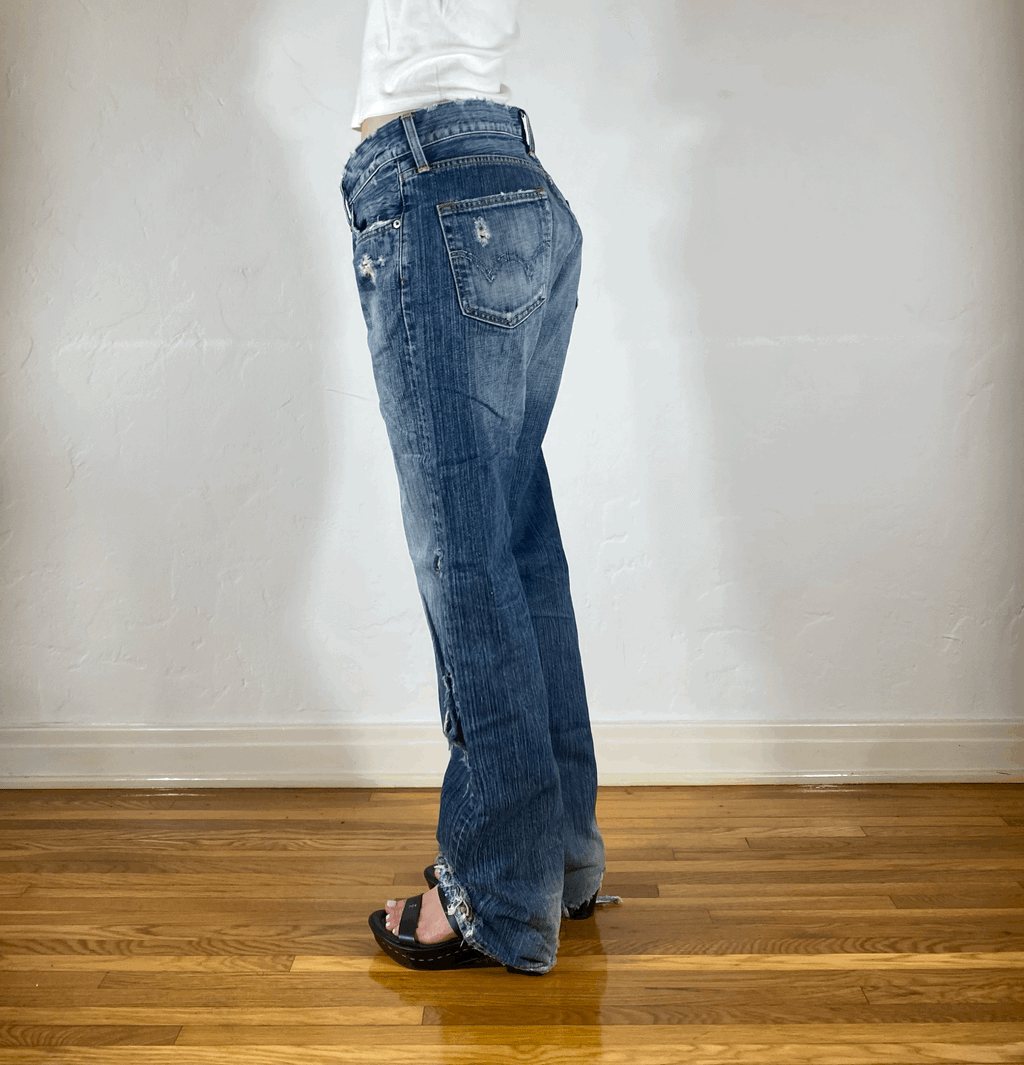 Soft Distressed Jeans, L