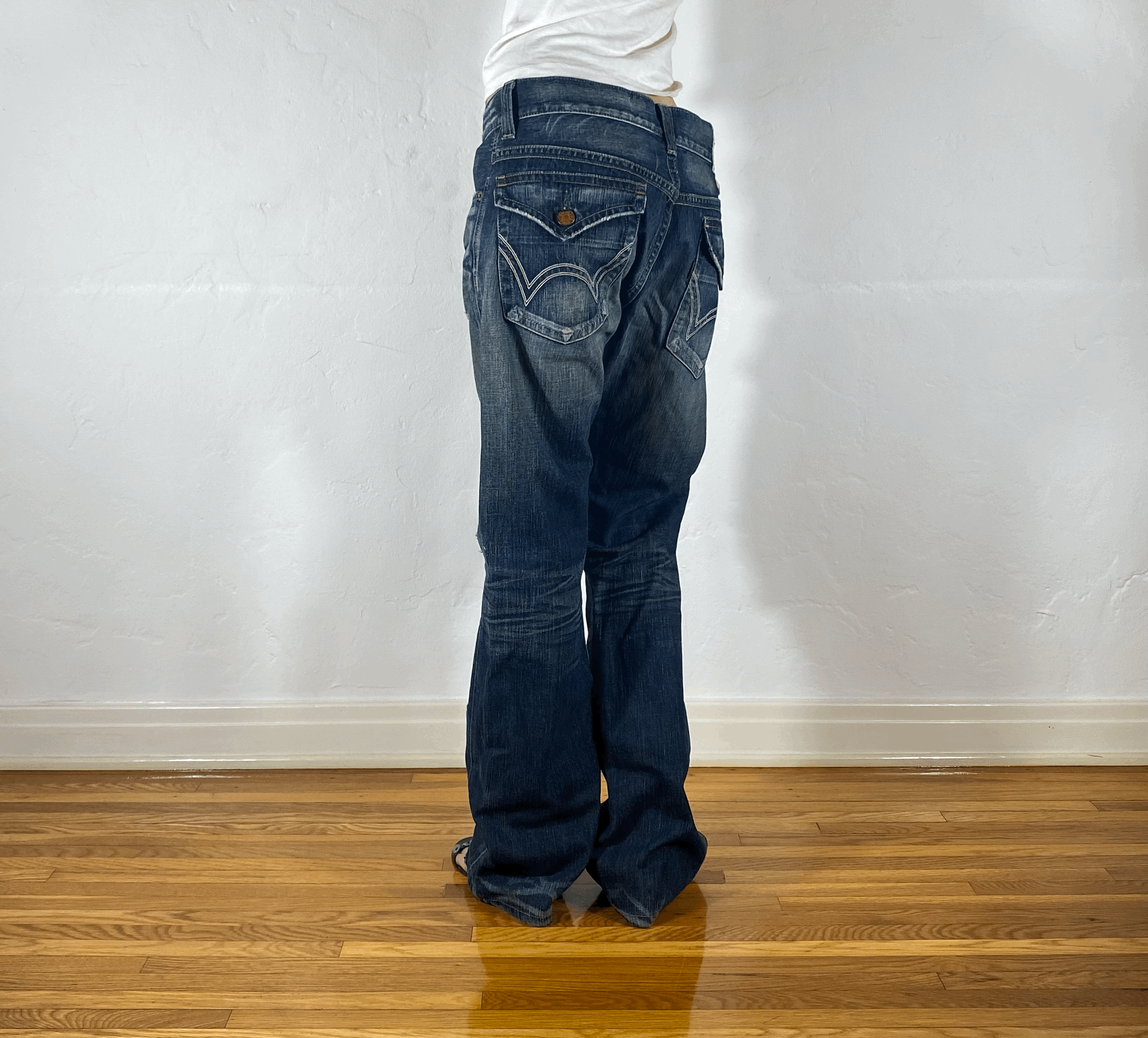 Edwin Blue Rainbow Stitch Jeans, M/L