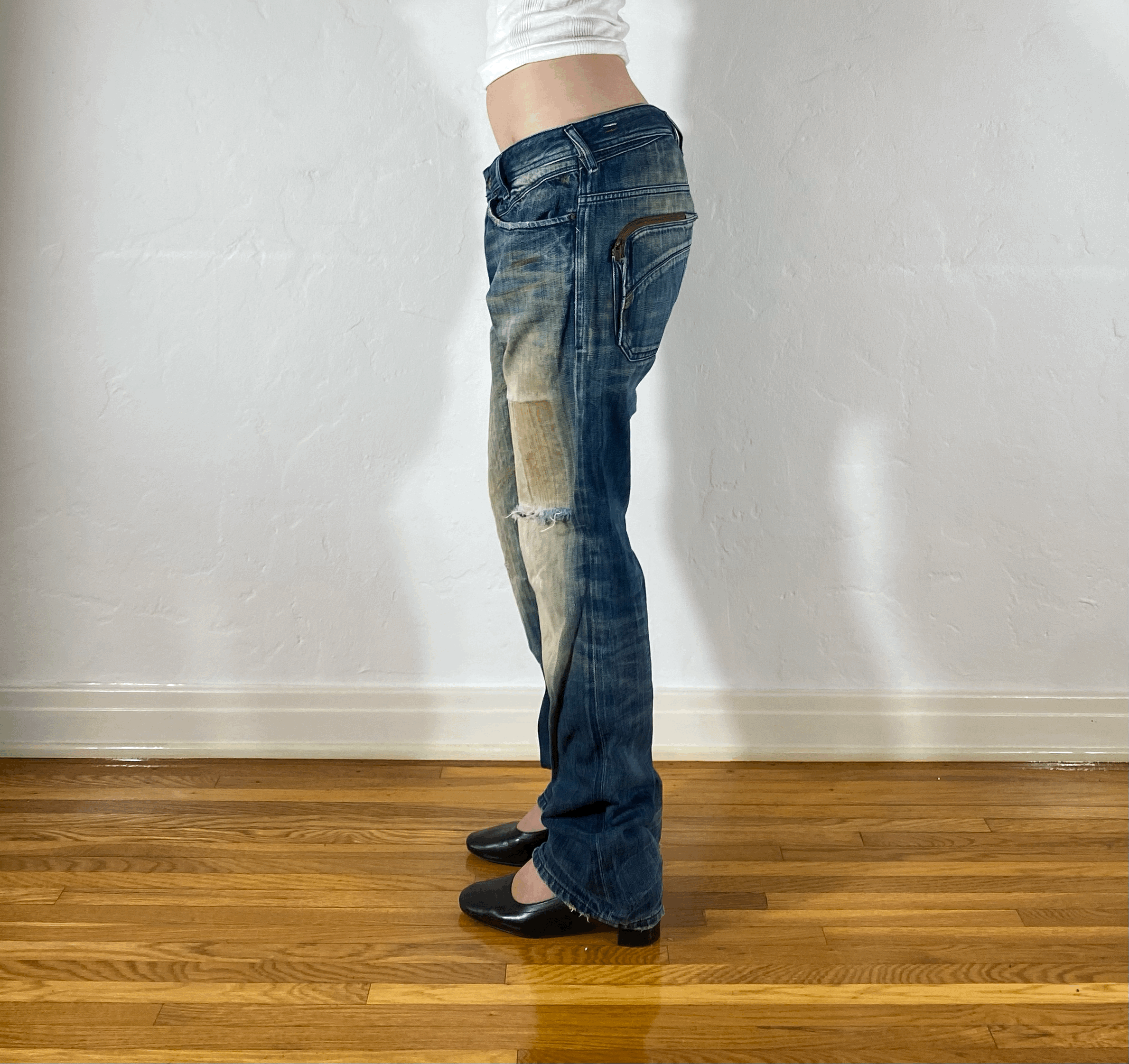 Diesel Textured Ombre Jeans, L
