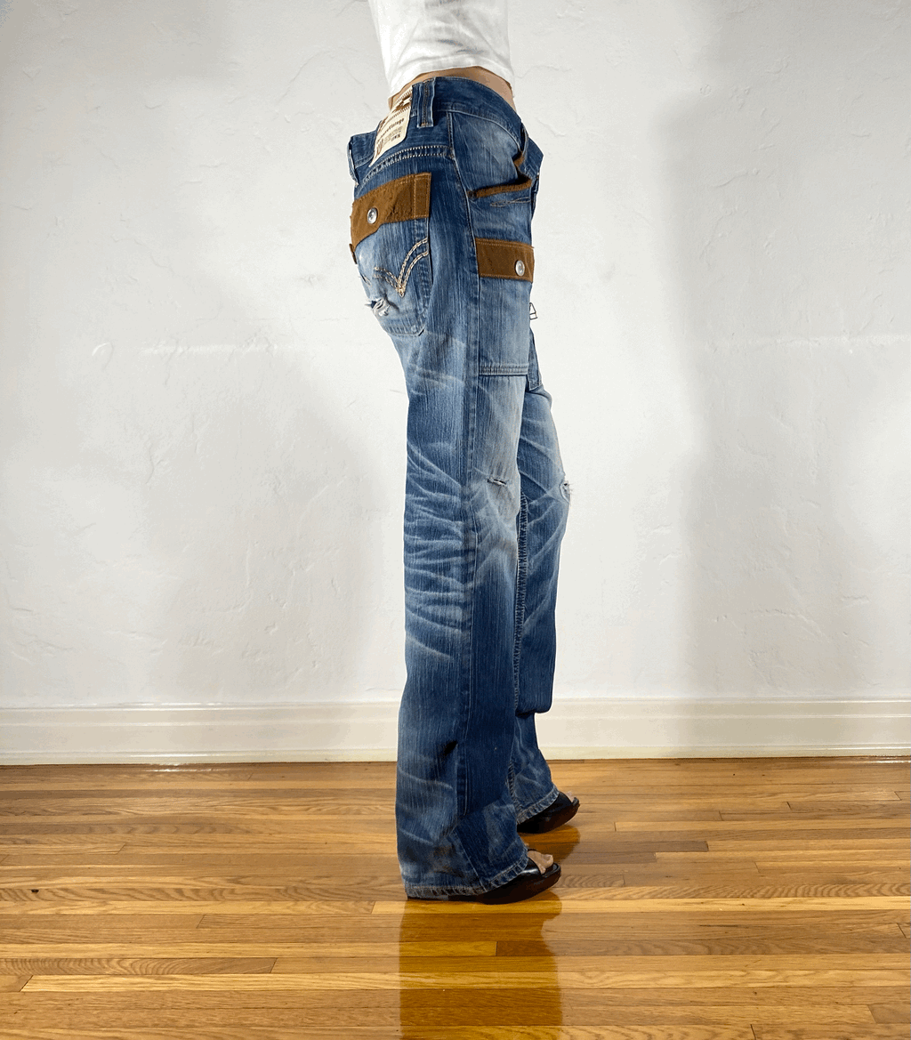 Edwin Brown Suede Jeans, L