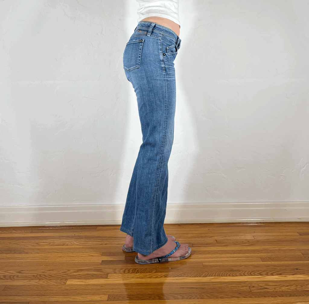 Marithe + Francois Girbaud Light Blue Straight Jeans, XS/S