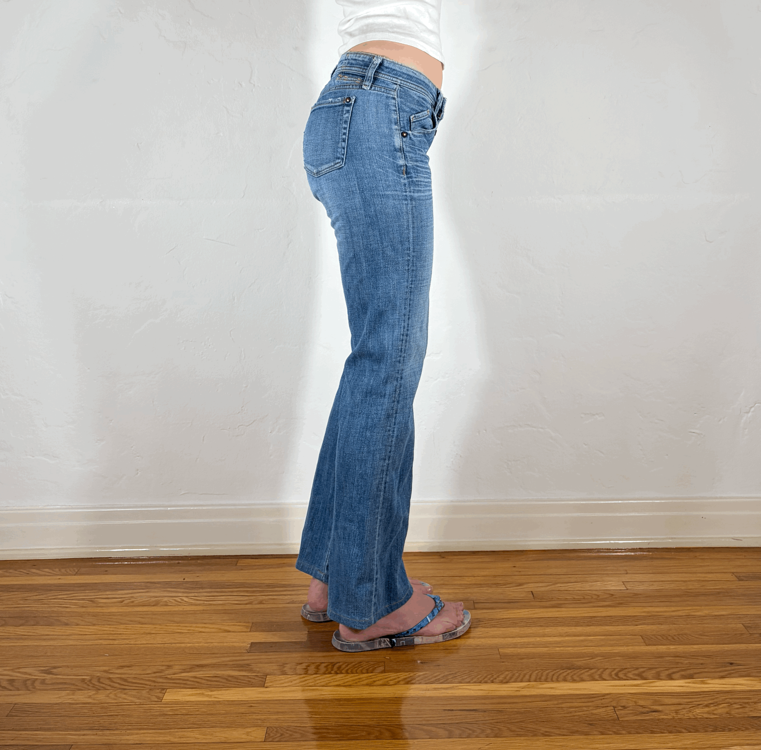 Marithe + Francois Girbaud Light Blue Straight Jeans, XS/S