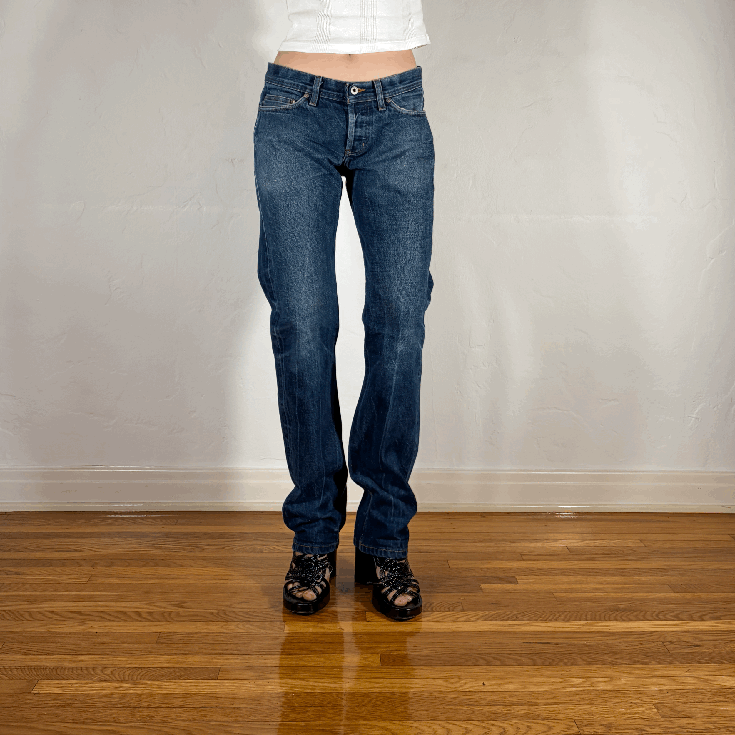 Naked and Famous Distressed Jeans, L