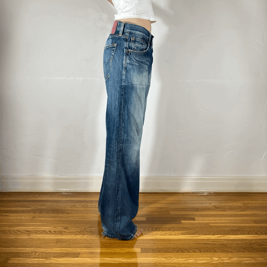 Edwin Unique Unique Blue Baggy Jeans, M/L