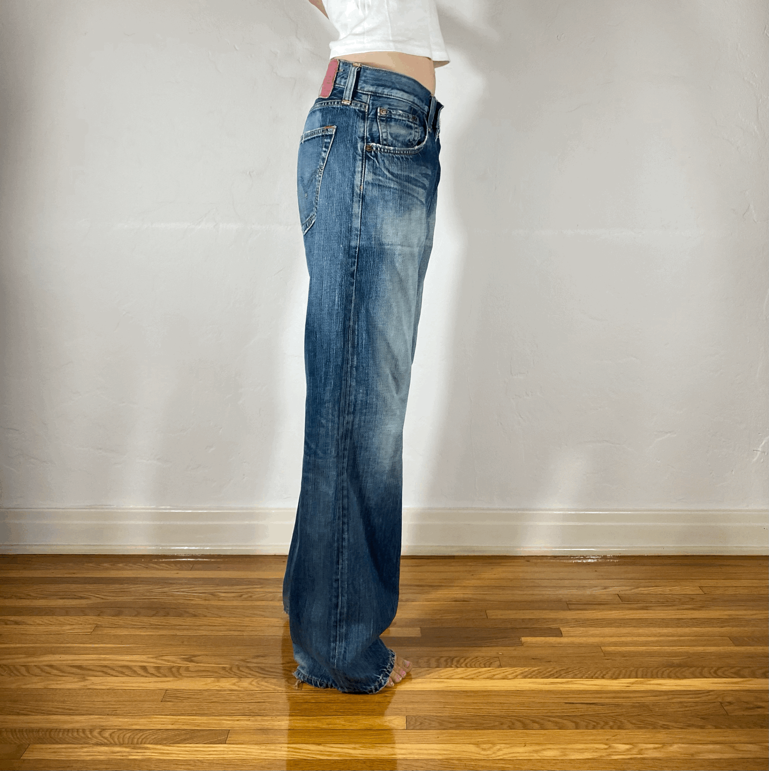 Edwin Unique Unique Blue Baggy Jeans, M/L