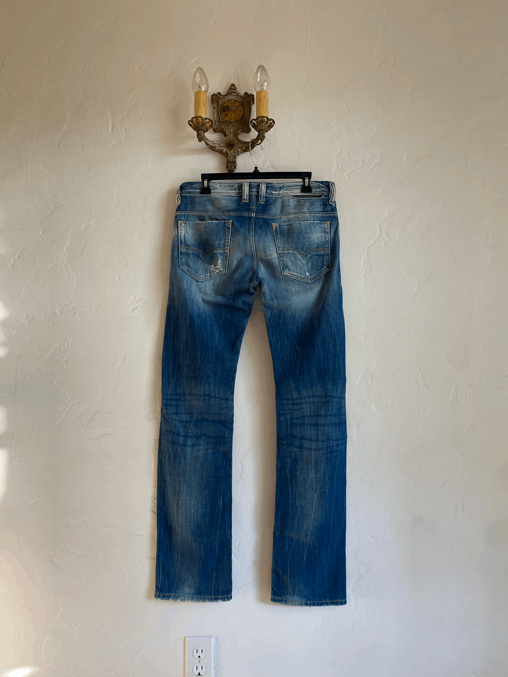 Diesel Distressed Blue Jeans, L
