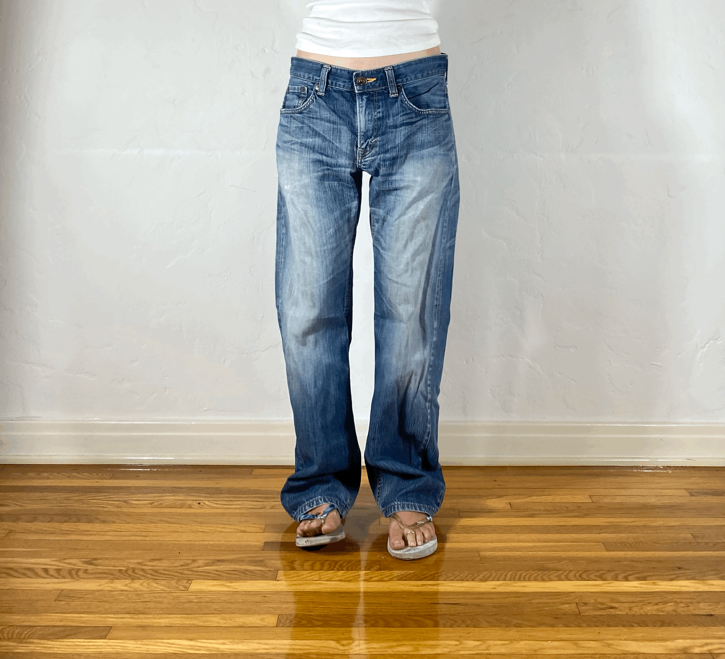 Edwin Unique Blue Baggy Jeans, L