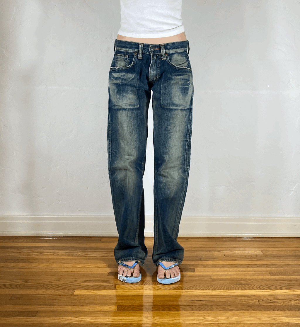 Edwin Unique Blue Baggy Jeans, S