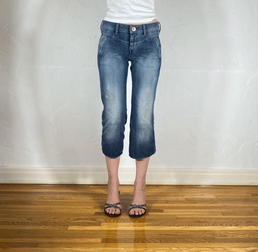 Marithe + Francois Girbaud Cinch Capri Jeans, S