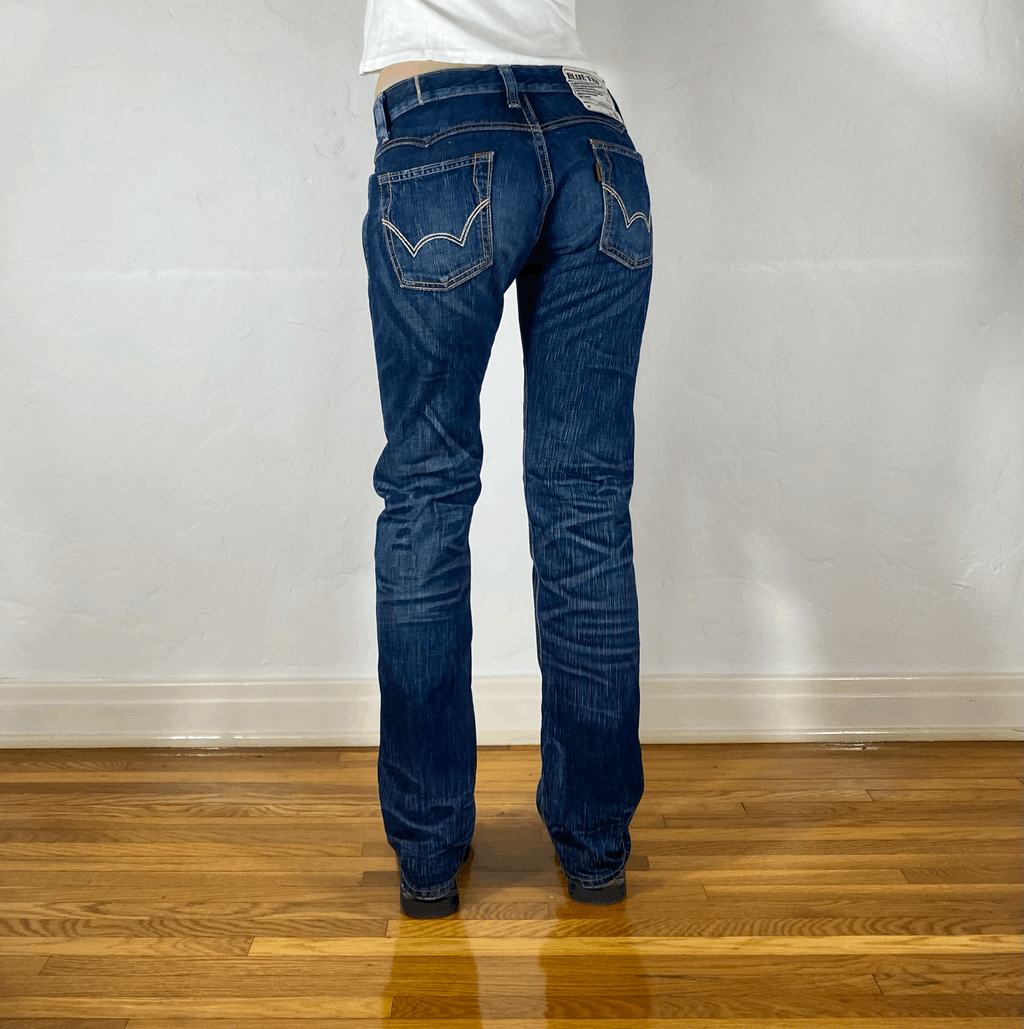 Edwin Blue Straight Jeans, S
