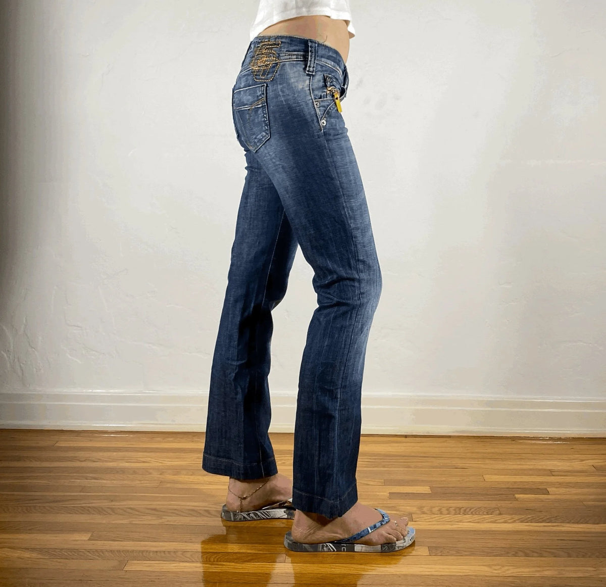 Miss Sixty Yellow Stitched Jeans, XS