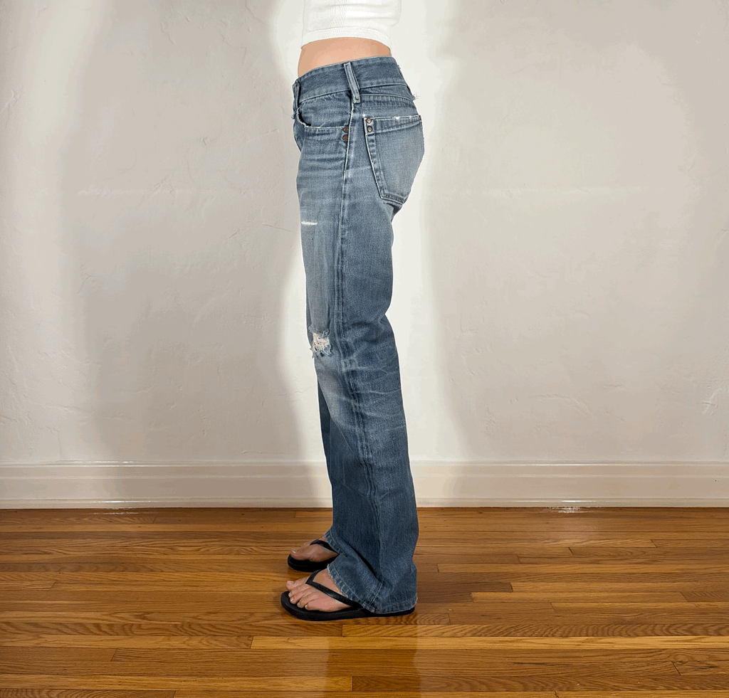 Diesel Ripped and Repaired Double Button Jeans, M