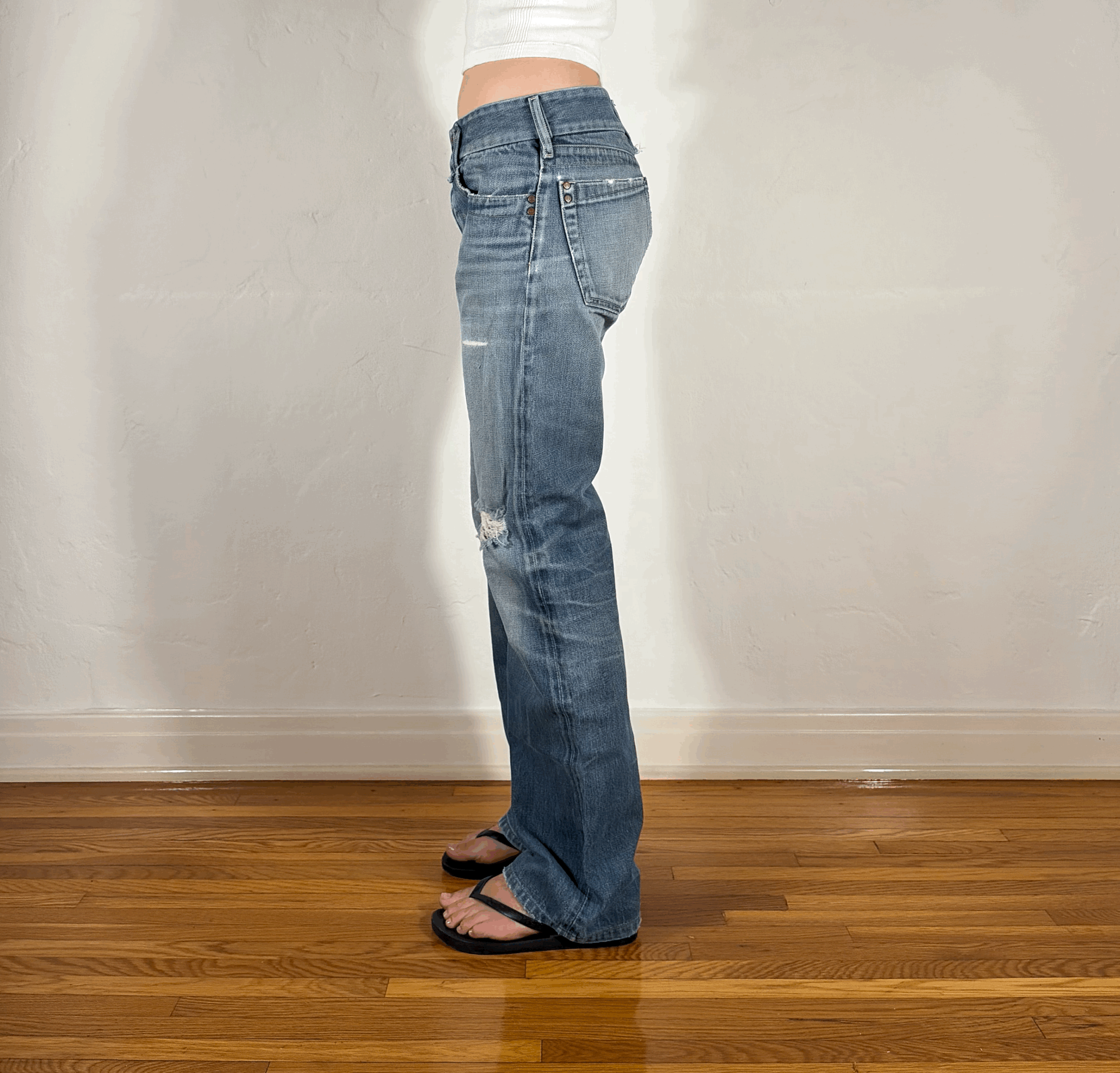 Diesel Ripped and Repaired Double Button Jeans, M