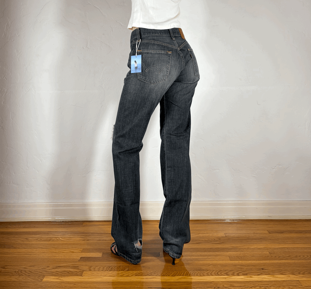 Edwin Gray Baggy Hole Jeans, S