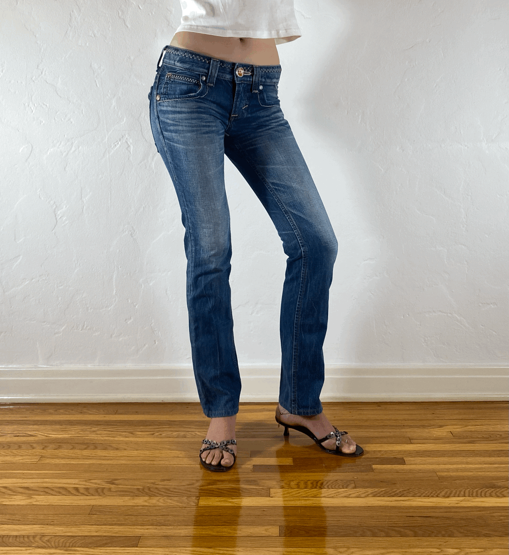 Edwin Off Stitch Low Rise Jeans, XS