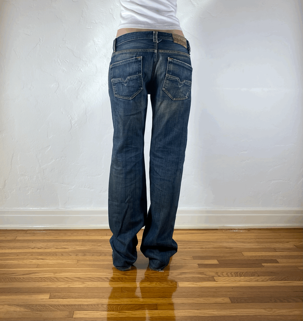 Diesel Relaxed Blue Jeans, S/M