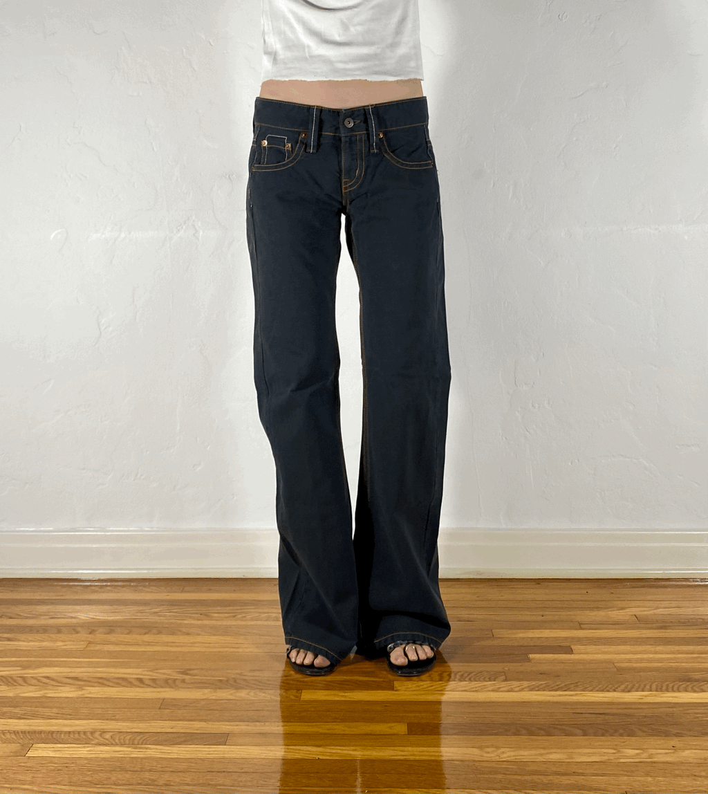 Edwin Black and Orange Stitch Jeans, S/ M