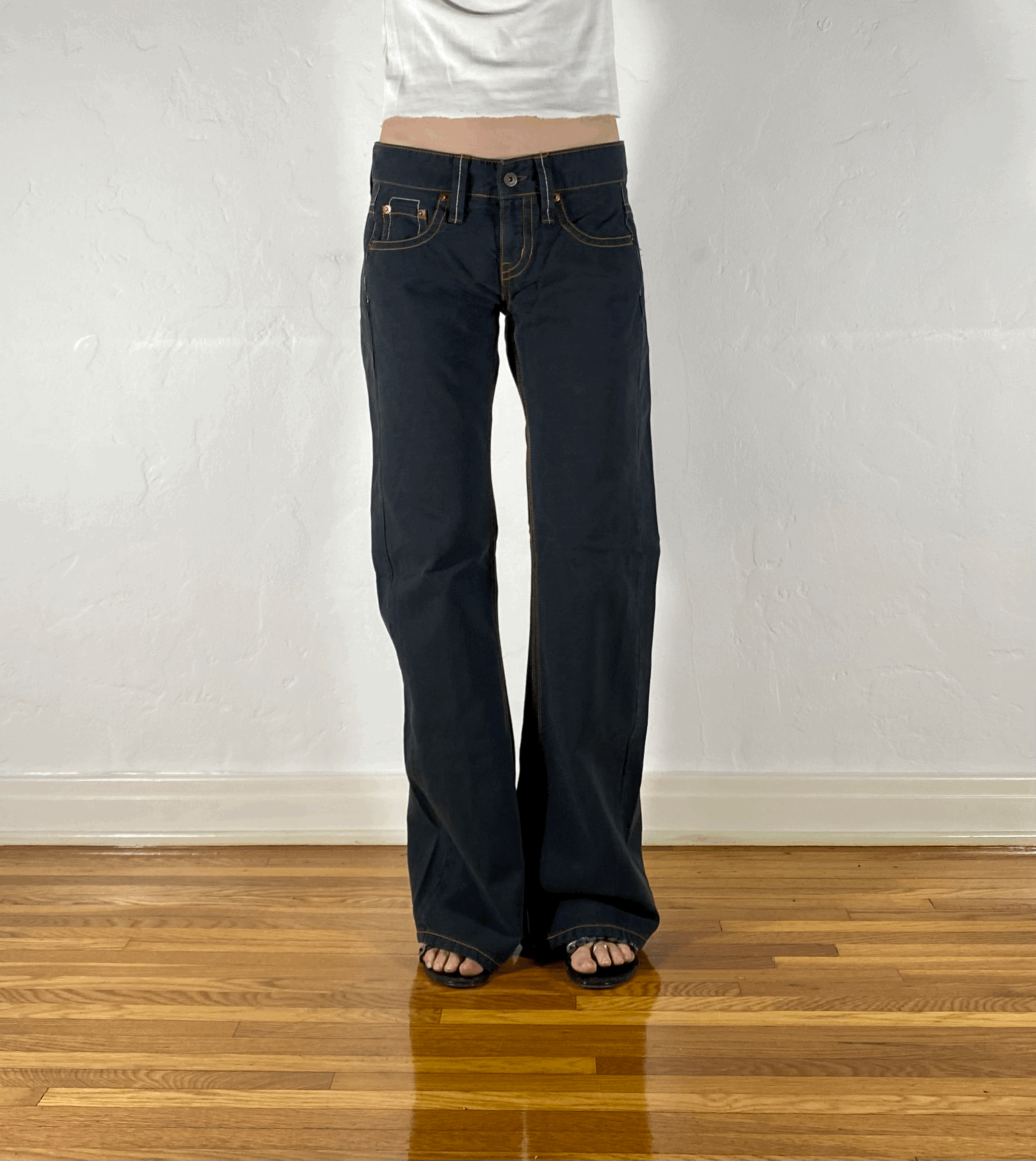 Edwin Black and Orange Stitch Jeans, S/ M