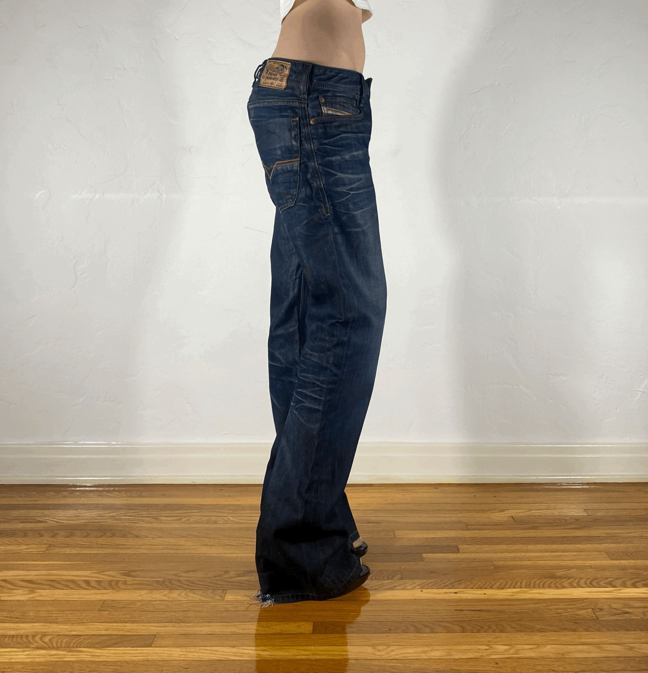 Diesel Waxy Indigo Blue Jeans, L