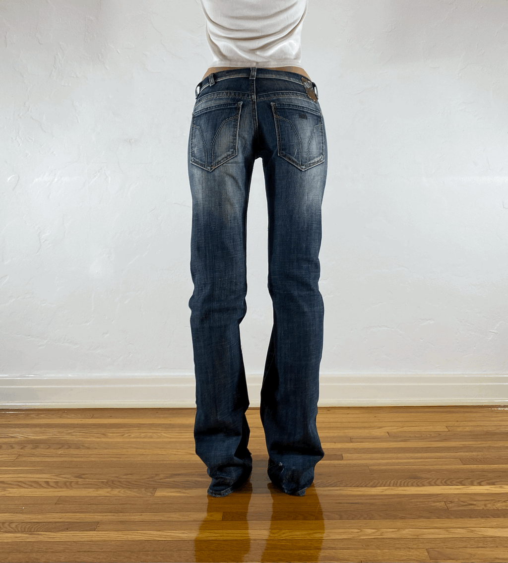 Miss Sixty Yellow Zipper Jeans, S