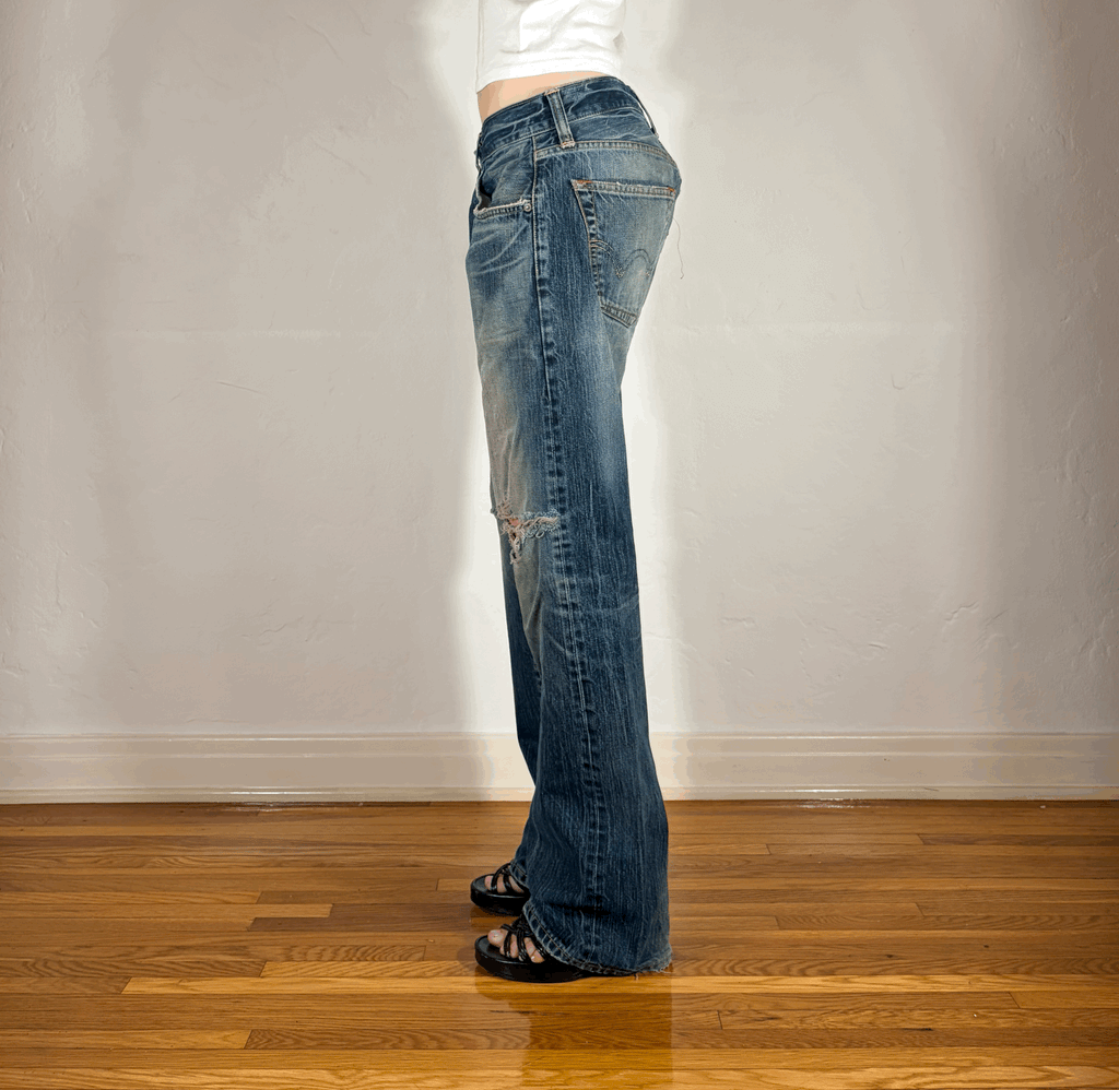 Edwin Unique Blue Baggy Jeans, M