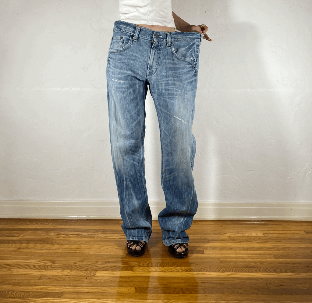 Edwin Orange Off Stitch Jeans, XL