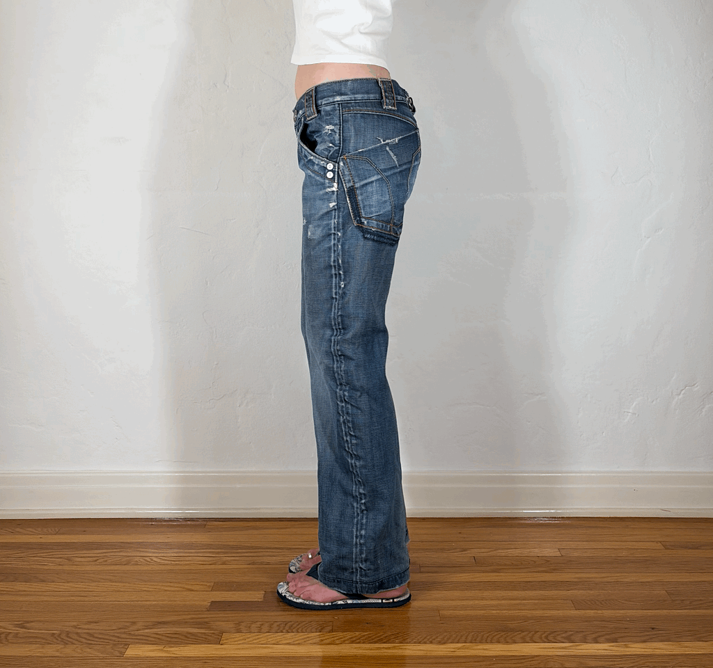 Miss Sixty Distressed Pocket Jeans, S/M