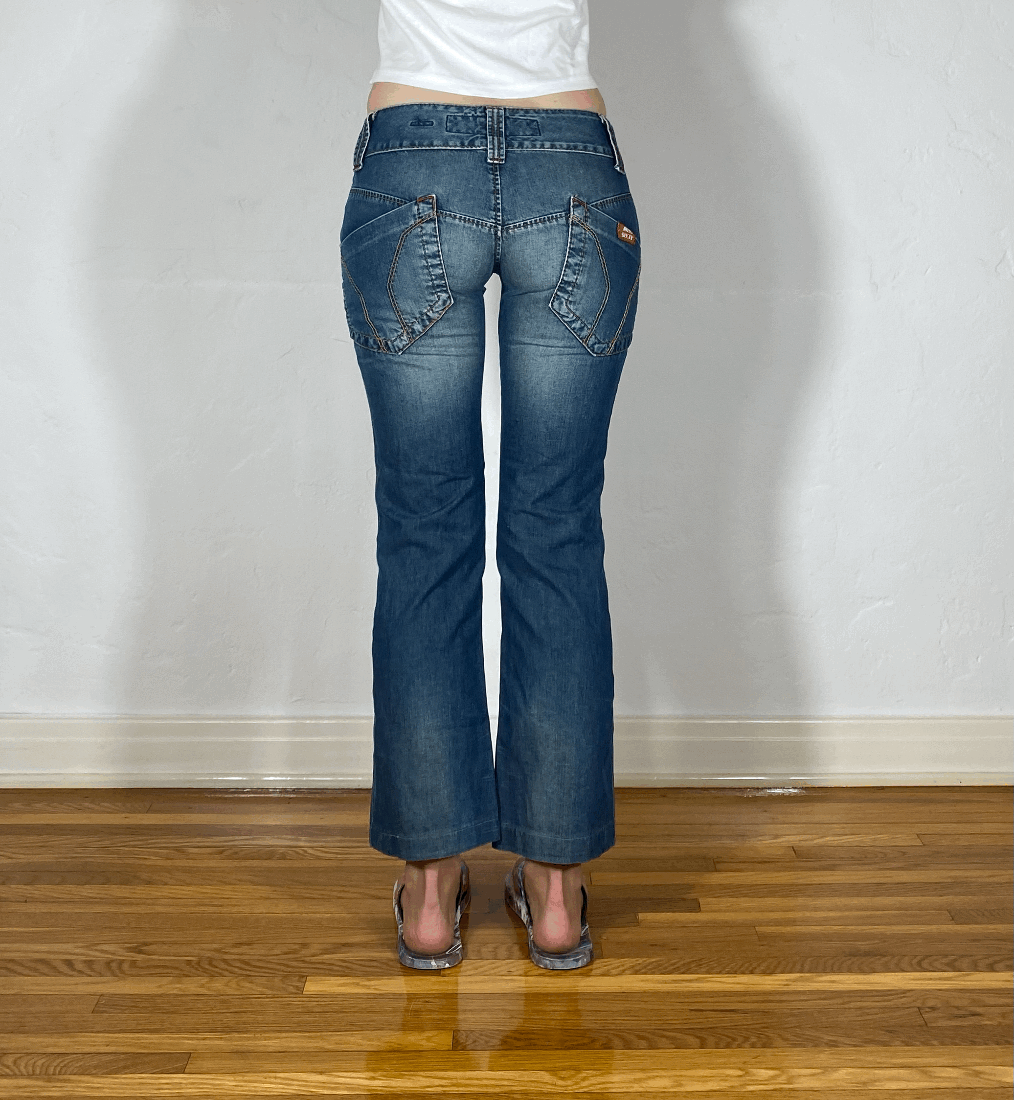 Miss Sixty Big Button Cropped Jeans, XS