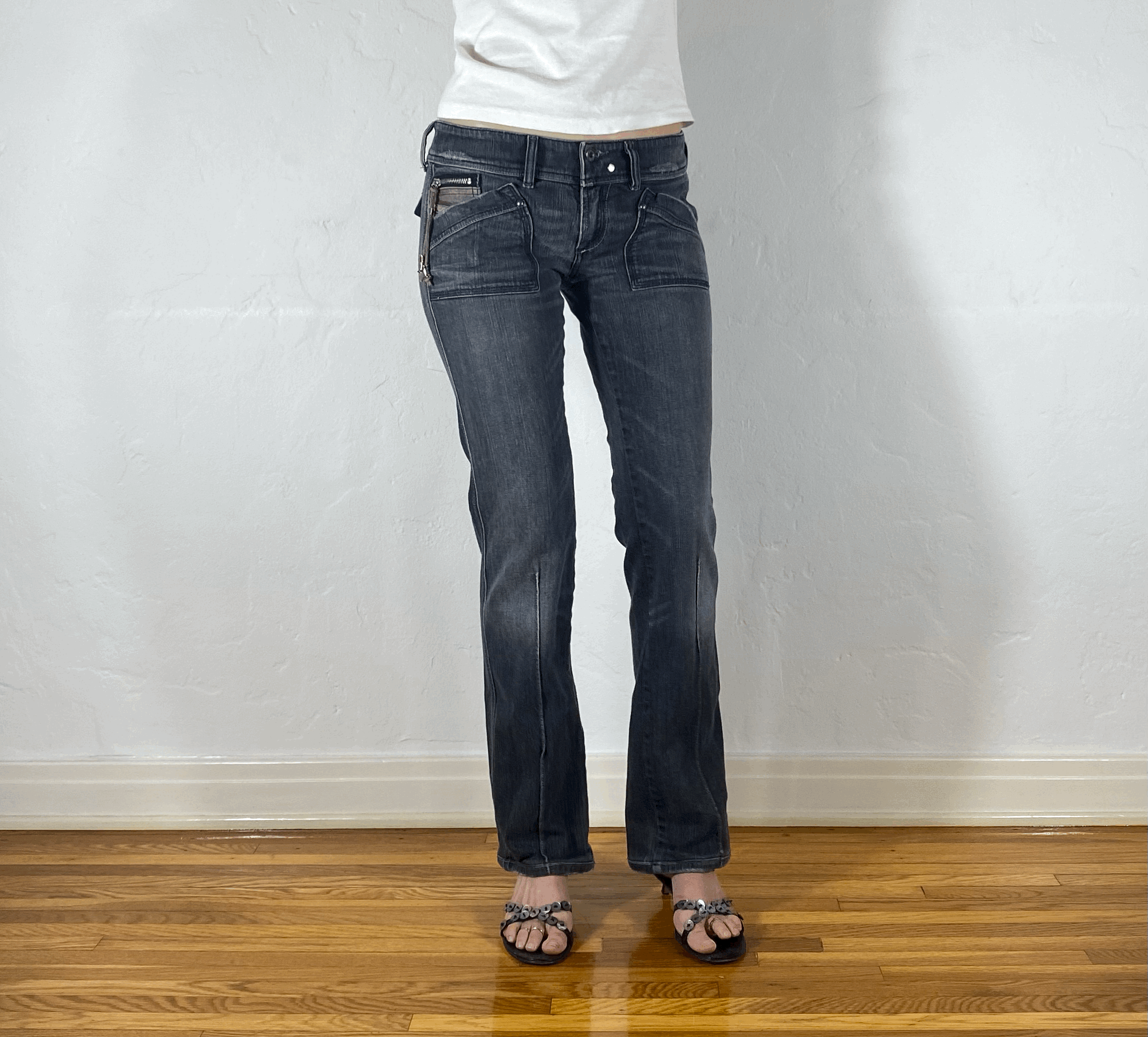 Diesel Soft Gray Pocket Jeans, S/M