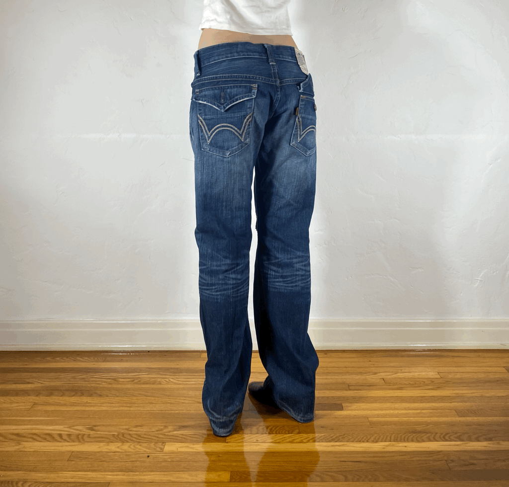 Edwin Blue Rainbow Stitch Jeans, M