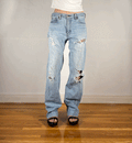 Levi Vintage Light Blue Distressed Jeans, L