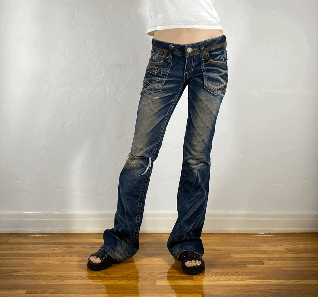 Lolita Low Rise Y2K Jeans, XS