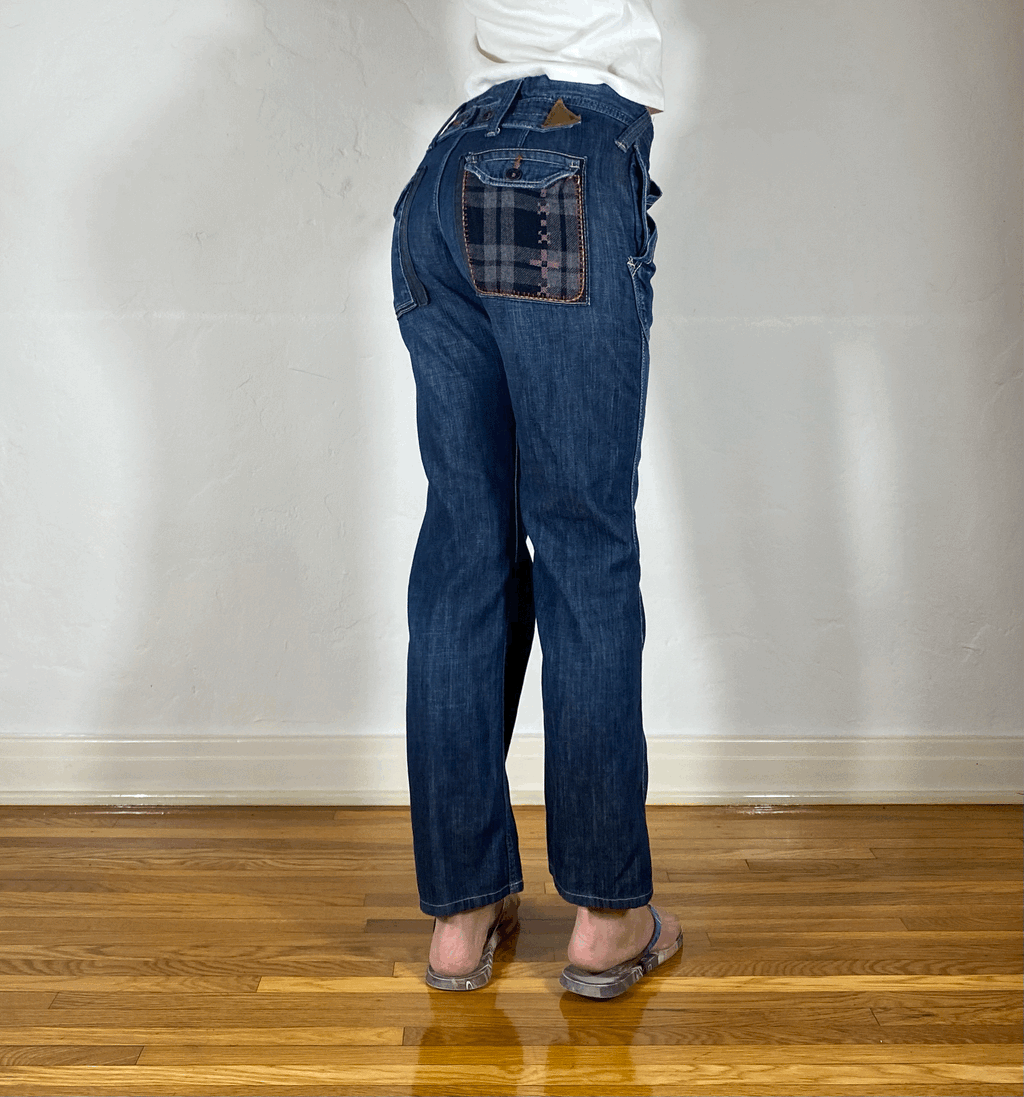 Japanese Cinch Back Pocket Jeans, S