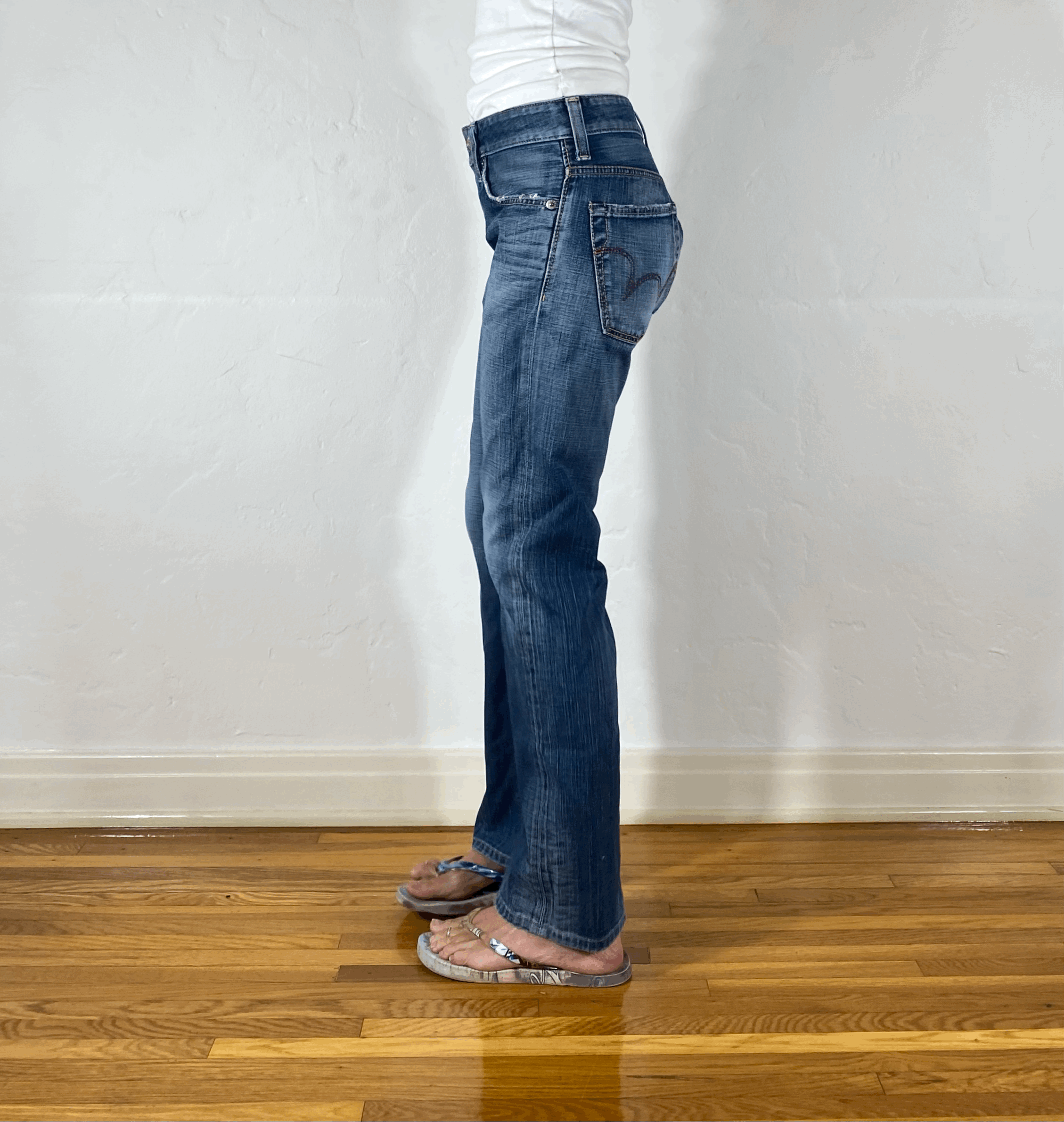 Edwin Grayish Blue Boyfriend Jeans, S/M