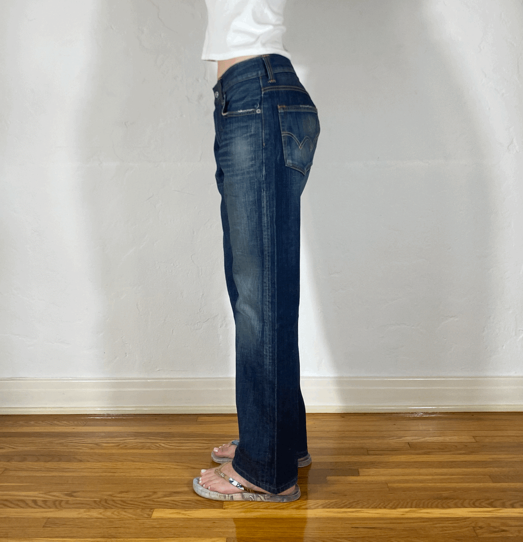 Dark Blue Baggy Jeans, M