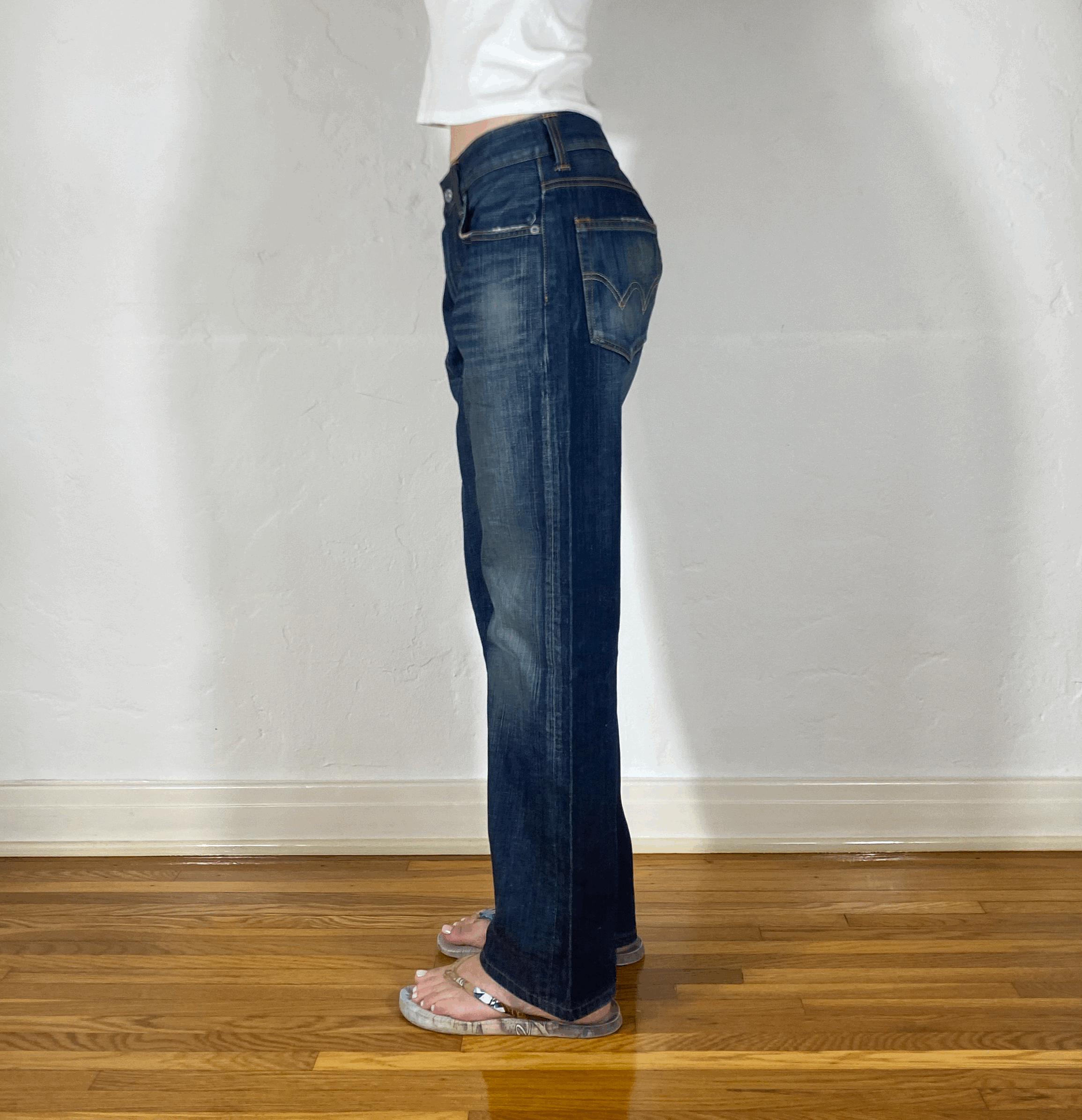Dark Blue Baggy Jeans, M