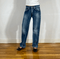 Edwin Unique Blue Baggy Jeans, S/M