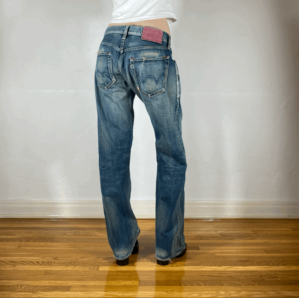 Unique Blue Baggy Jeans, M
