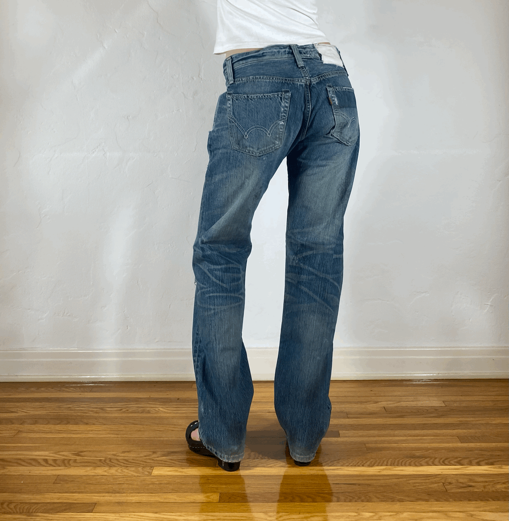 Ripped and Repaired Jeans, S/M