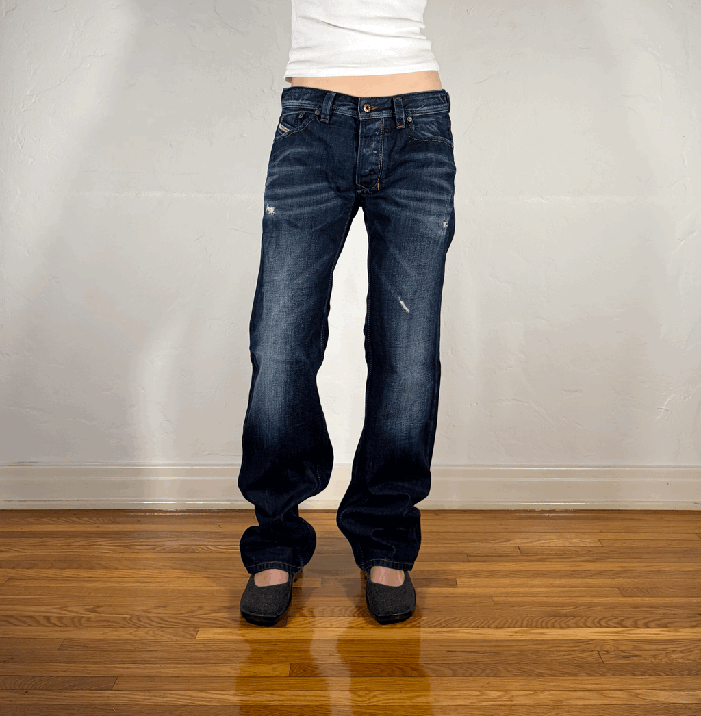Diesel Relaxed Blue Baggy Jeans, M/L
