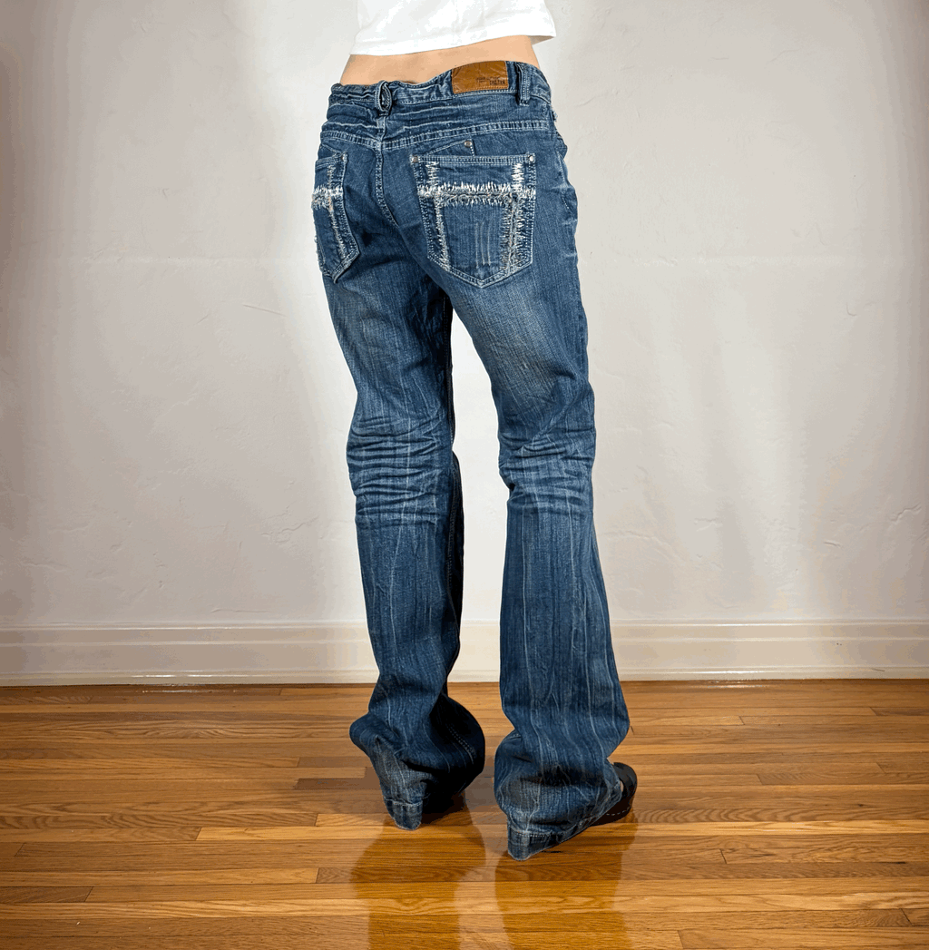Lolita Accent Stitch Pocket Jeans, L