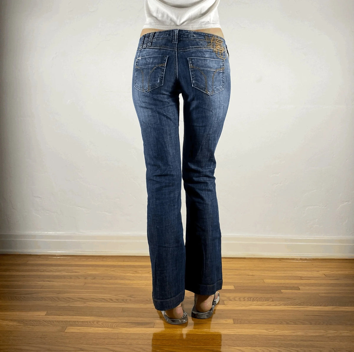 Miss Sixty Yellow Stitched Jeans, XS