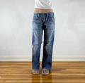 Edwin Brown and Orange Stitch Tiger Jeans, M