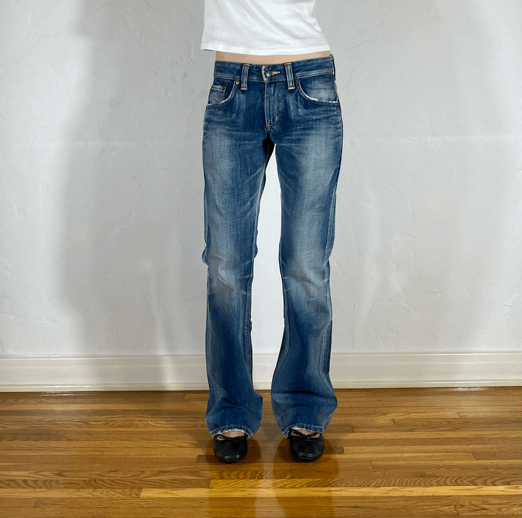 Edwin Unique Blue Flare Jeans, S
