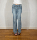 Marithe Francis Girbaud Belted Jeans, S/M