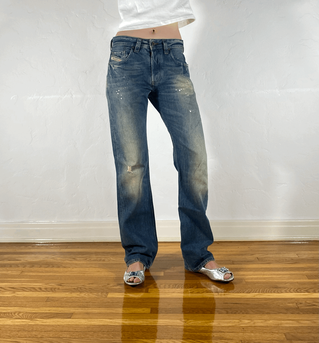 Diesel Relaxed Blue Jeans, S