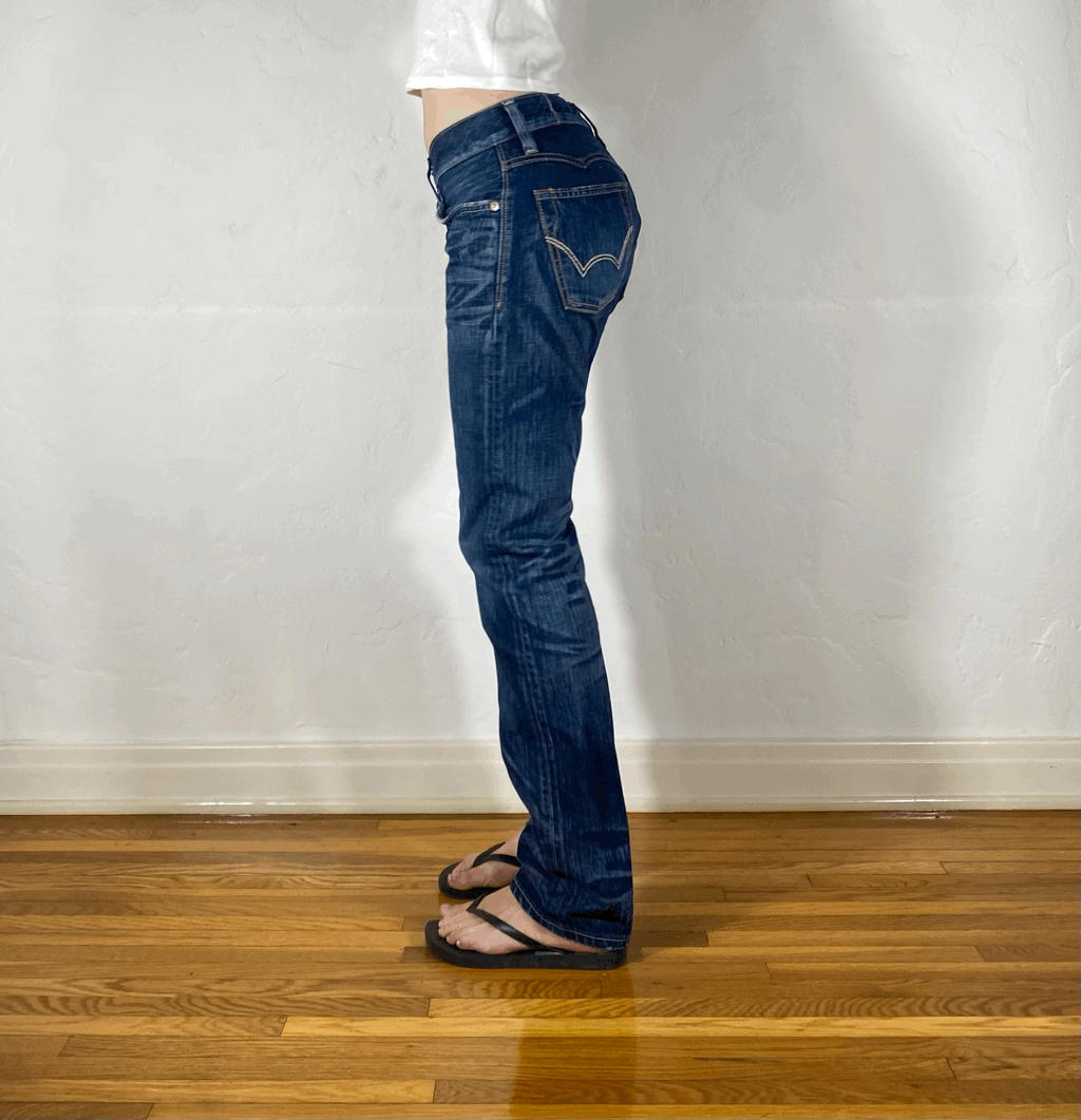 Edwin Blue Straight Jeans, S