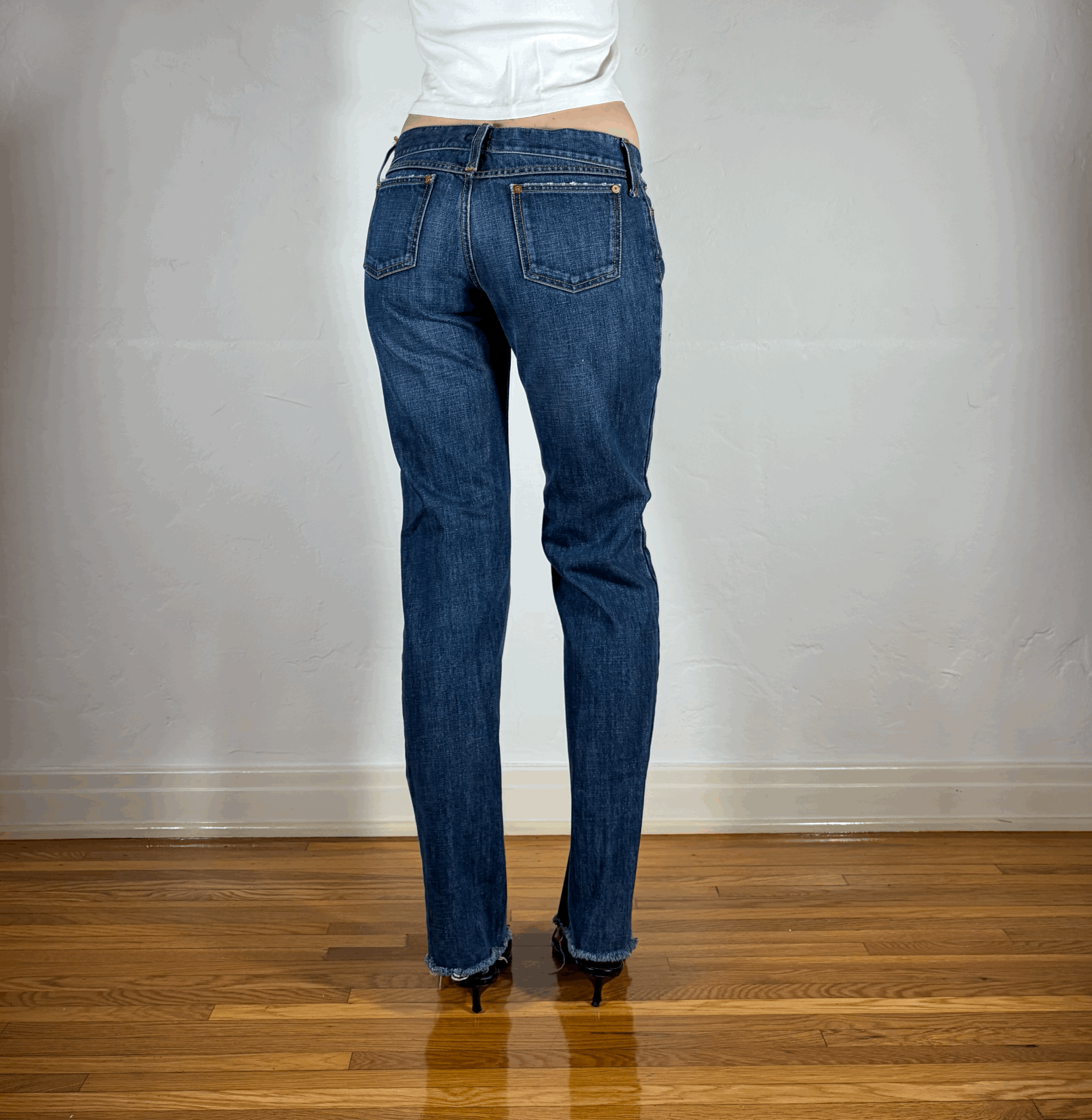 Dolce & Gabbana Low Rise Raw Hem Jeans, XS